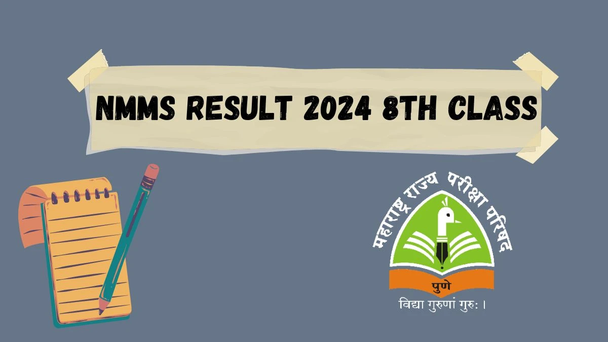NMMS Result 2024 8th Class (Announced) at nmmsmsce.in