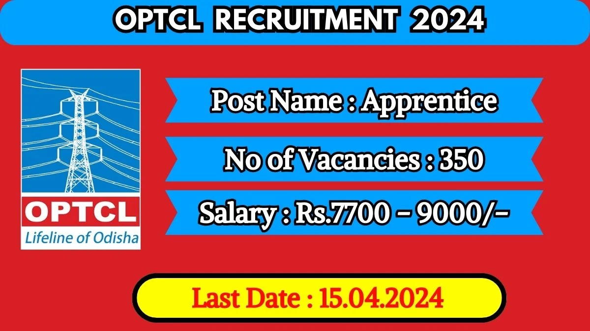 OPTCL Recruitment 2024 New Apprentice Notification Out, Check Vacancies, Salary, Qualification, Age Limit and How to Apply