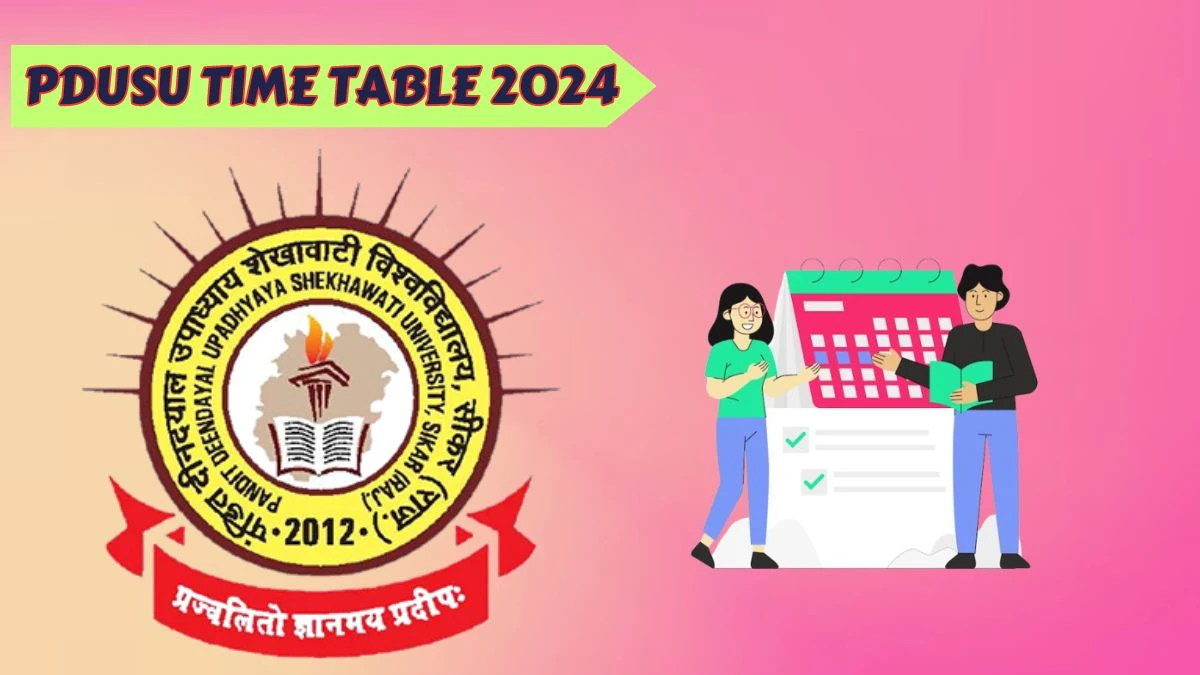 PDUSU Time Table 2024 (Link Out) at shekhauni.ac.in