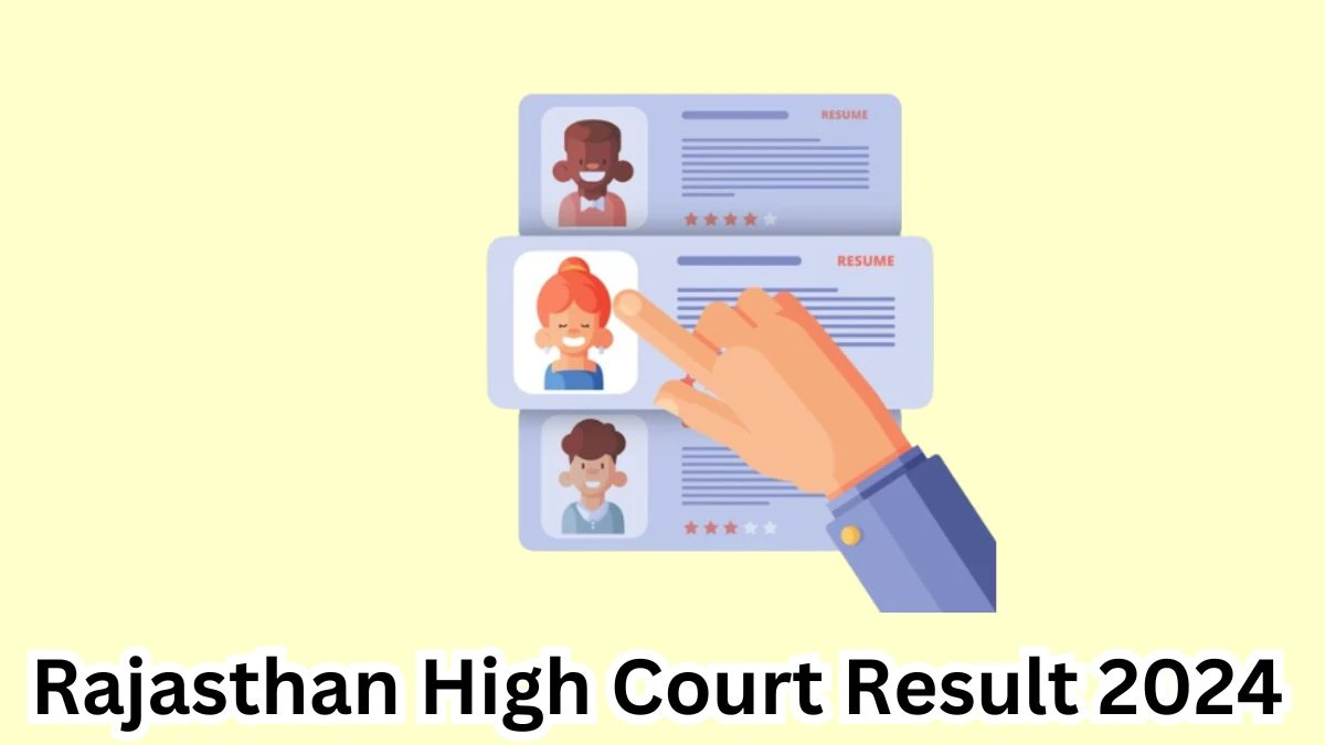 Rajasthan High Court Legal Researcher Result 2024 Announced Download Rajasthan High Court Result at hcraj.nic.in - 22 April 2024