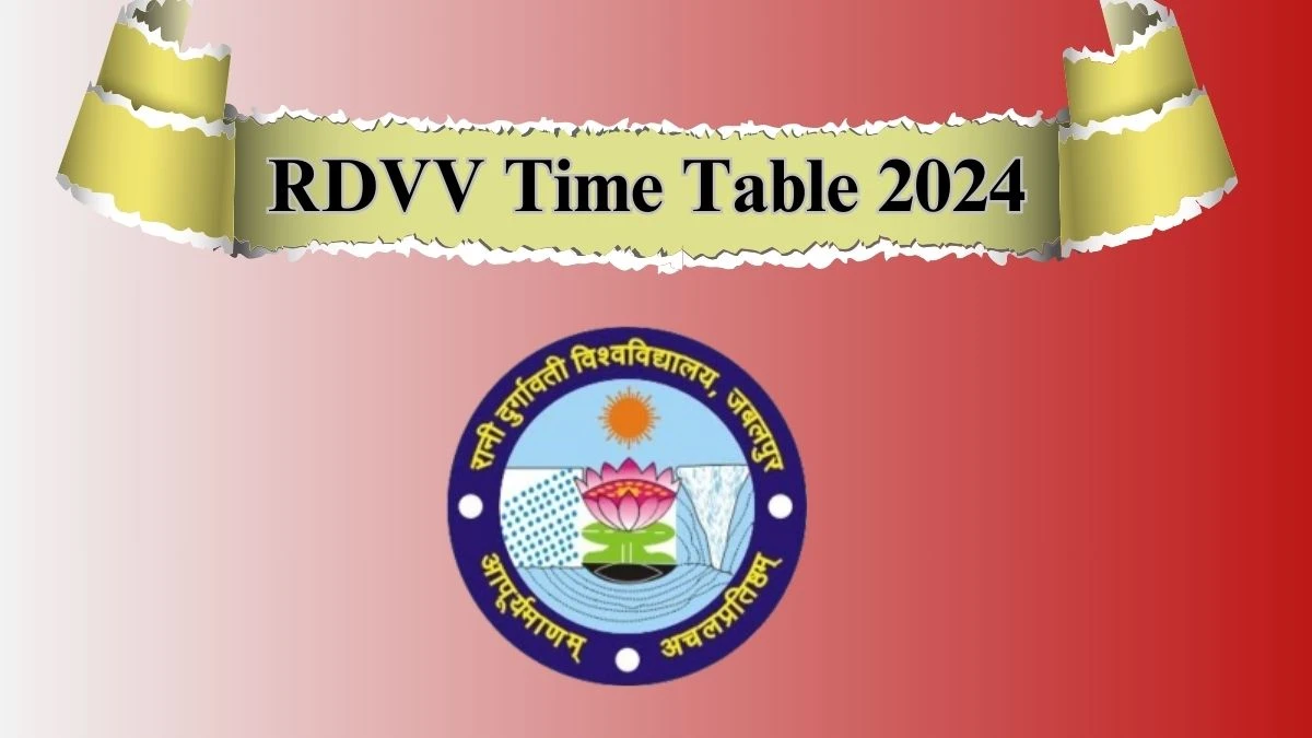 RDVV Time Table 2024 (Announced) rdunijbpin.org