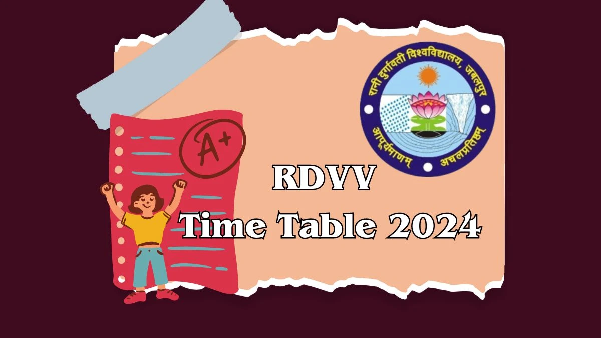 RDVV Time Table 2024 (Declared) rdunijbpin.org