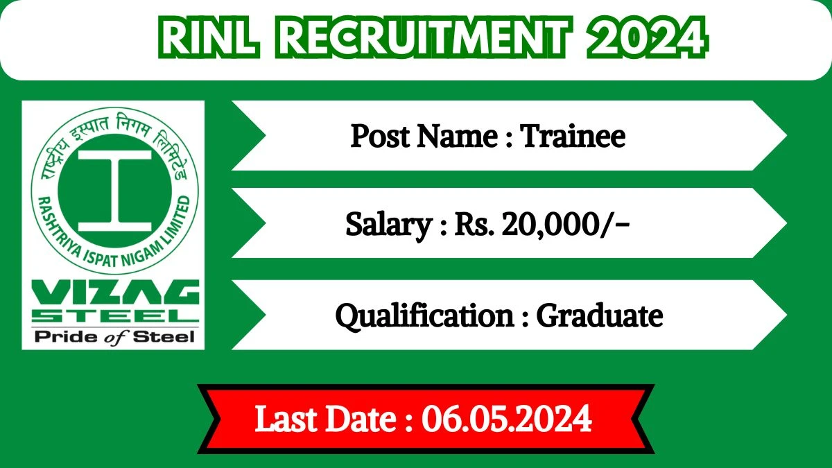 RINL Recruitment 2024 New Notification Out, Check Post, Vacancies, Salary, Qualification, Age Limit and How to Apply