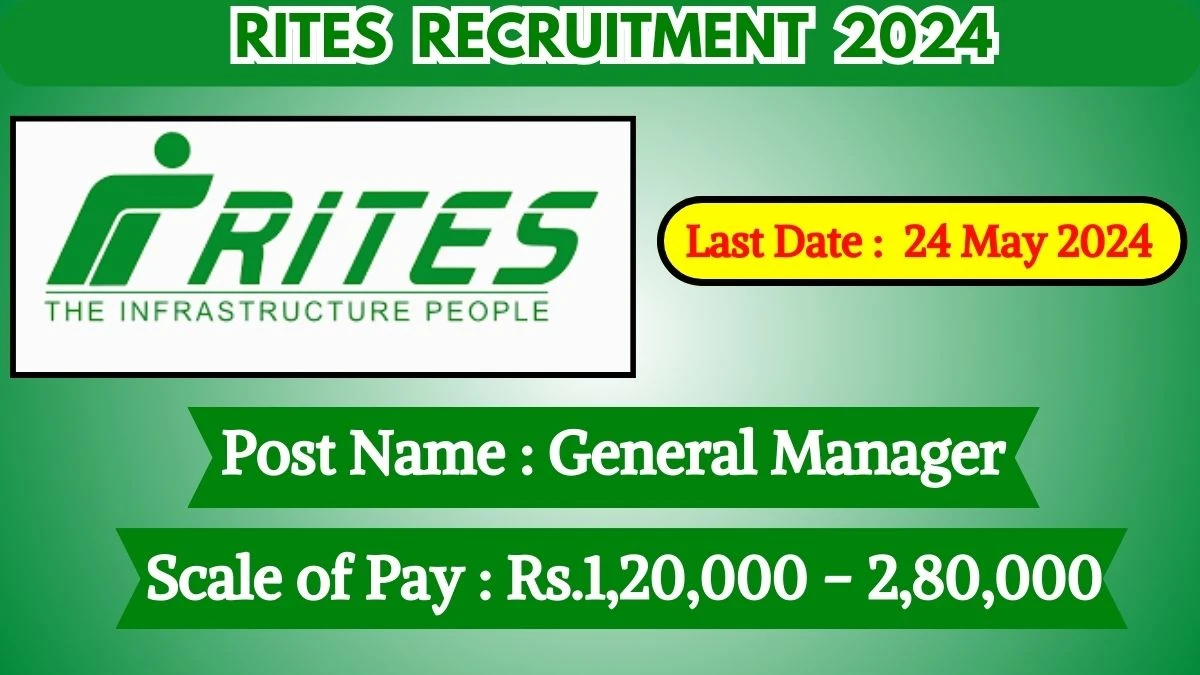 RITES Recruitment 2024 Check Post, Vacancies, Salary, Age Limit And How To Apply