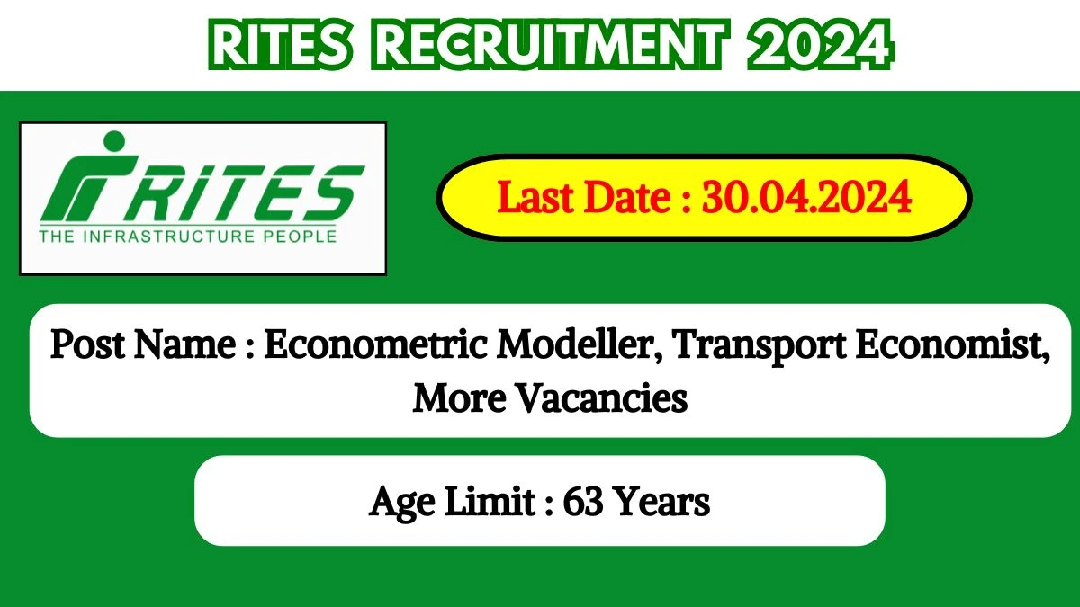RITES Recruitment 2024 New Opportunity Out, Check Vacancy, Post, Qualification and Application Procedure
