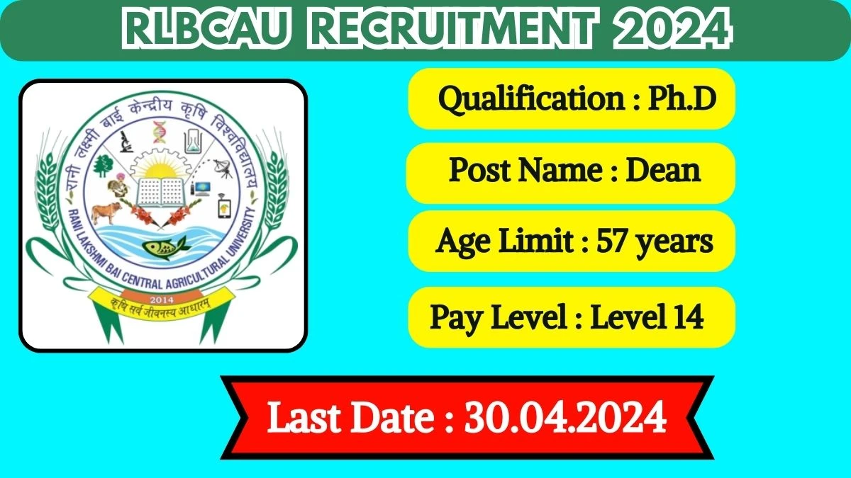 RLBCAU Recruitment 2024 New Opportunity Out, Check Vacancy, Post, Age, Qualification and Application Procedure