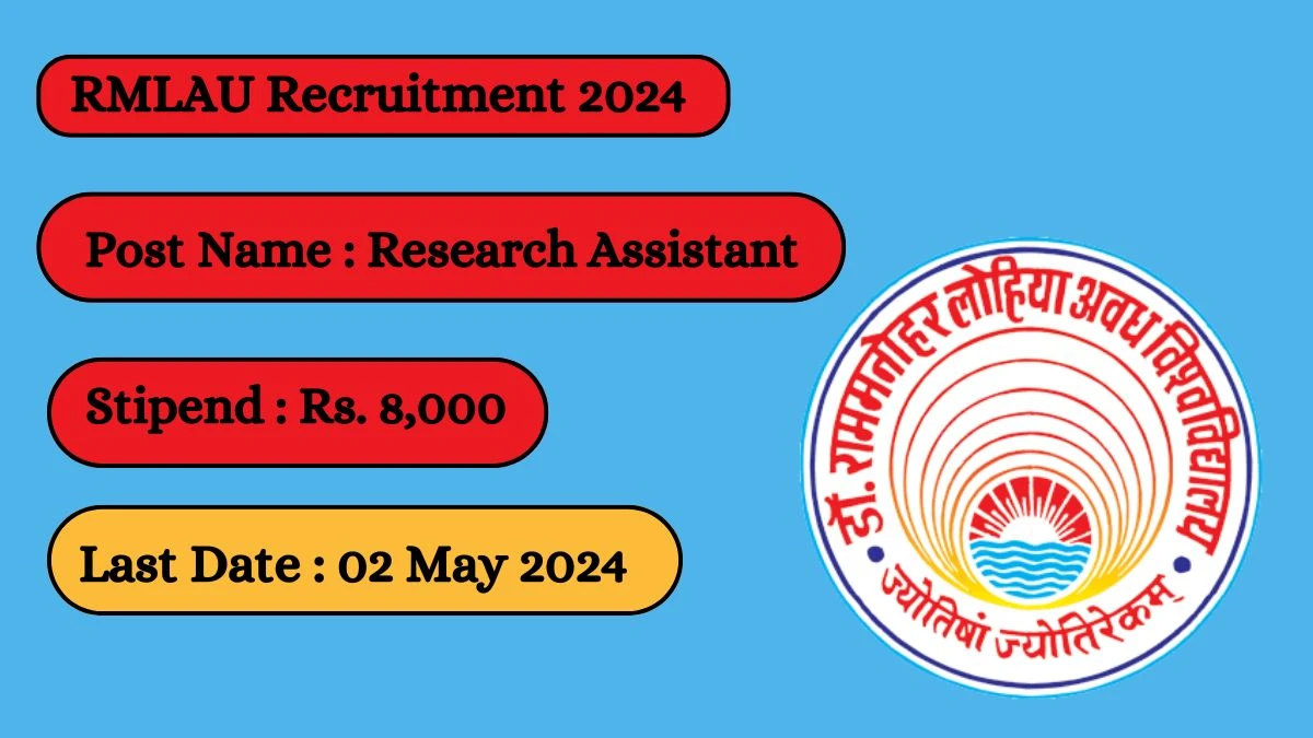 RMLAU Recruitment 2024 Notification Out For 01 Vacancies, Check Posts, Qualification, Monthly Salary, And Other Details