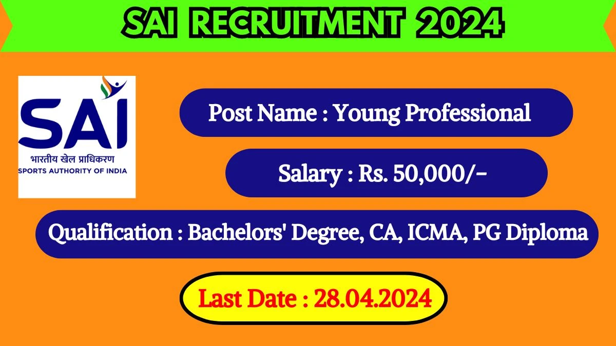 SAI Recruitment 2024 Monthly Salary Up To 50,000, Check Posts, Vacancies, Qualification, Age, Salary and How To Apply