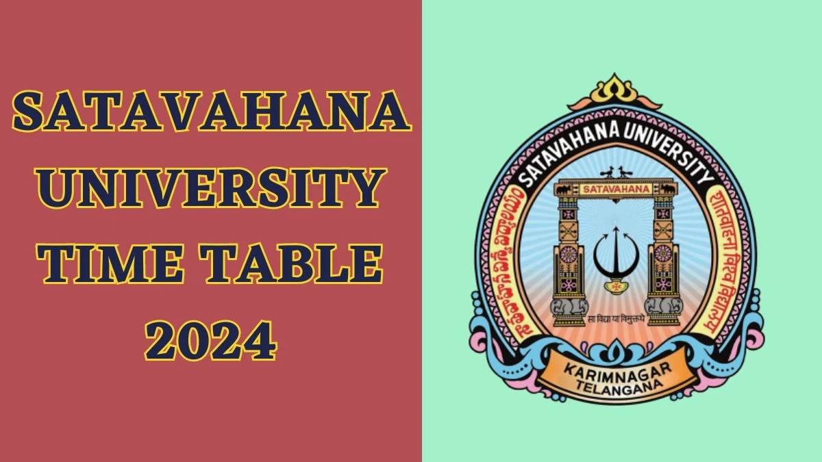 Satavahana University Time Table 2024 (Link Out) at satavahana.ac.in