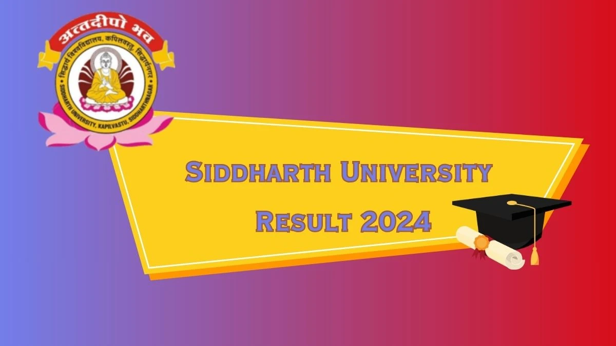 Siddharth University Result 2024 (Released) @ suksn.edu.in Link Here