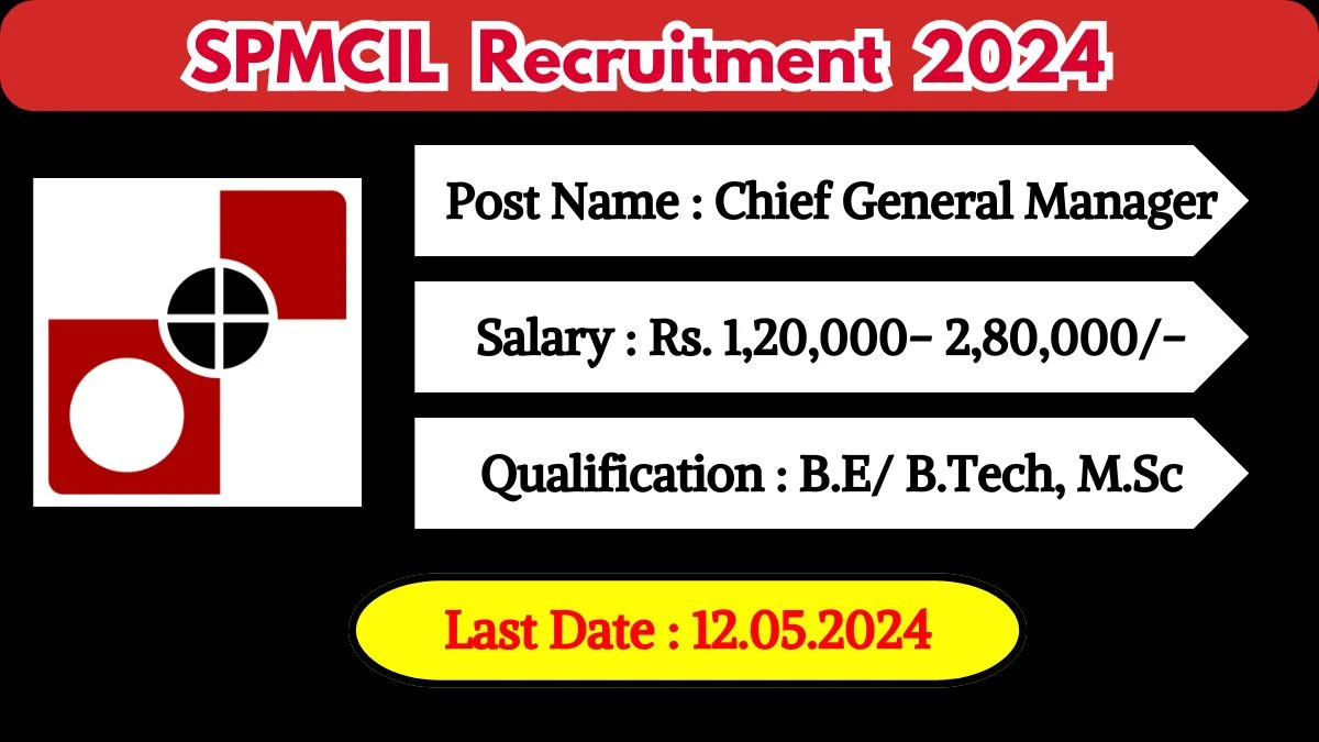 SPMCIL Recruitment 2024 Monthly Salary Up To 2,80,000, Check Posts, Vacancies, Qualification, Age, Selection Process and How To Apply
