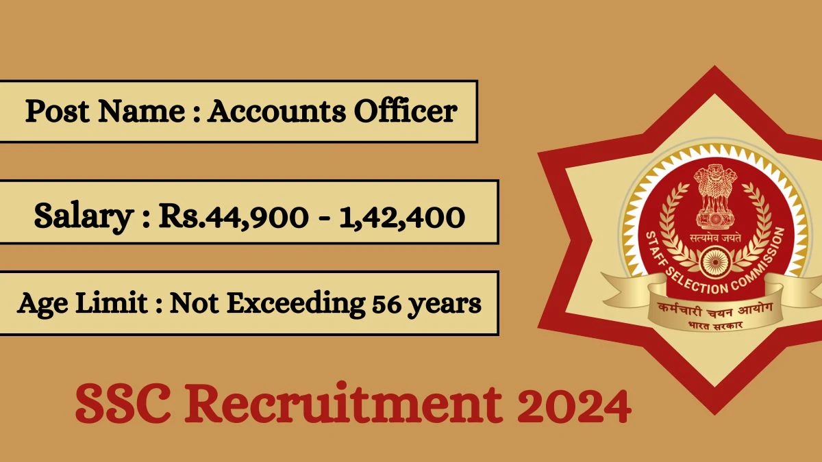 SSC Recruitment 2024 Check Post, Vacancies, Salary, Age Limit And How To Apply