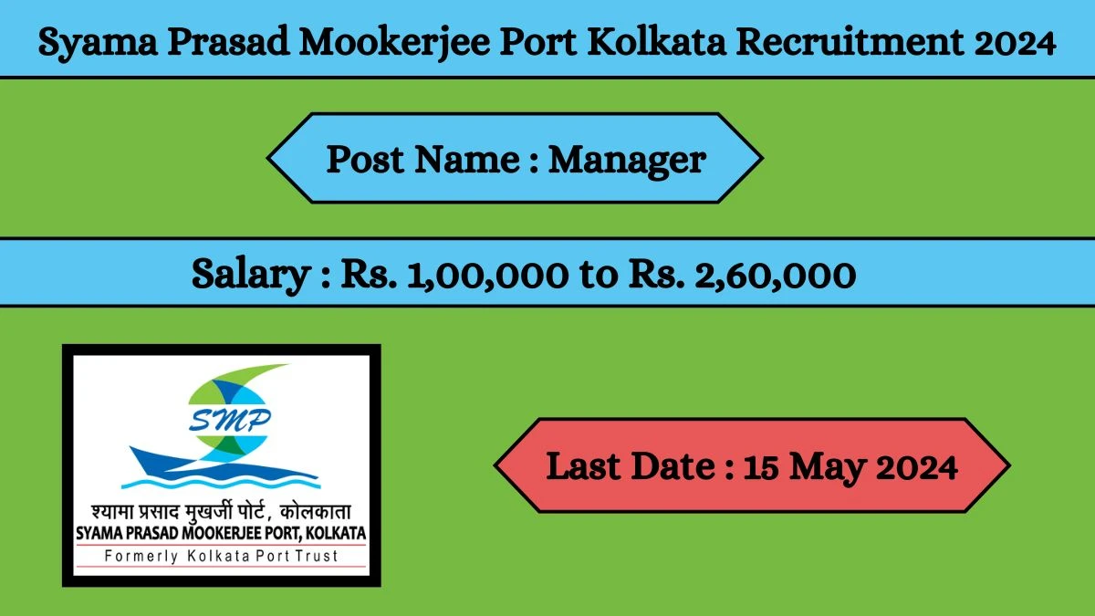 Syama Prasad Mookerjee Port Kolkata Recruitment 2024 Notification Out For 01 Vacancy, Check Posts, Qualification And Other Details