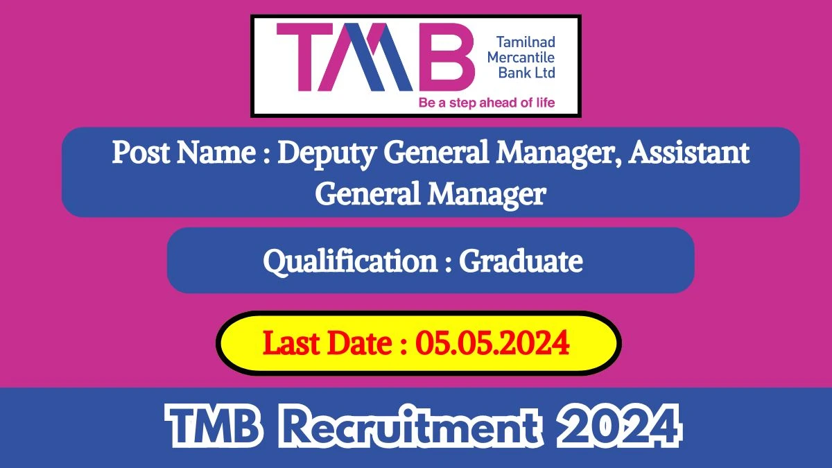 TMB Recruitment 2024 New Opportunity Out, Check Vacancy, Post, Qualification and Application Procedure