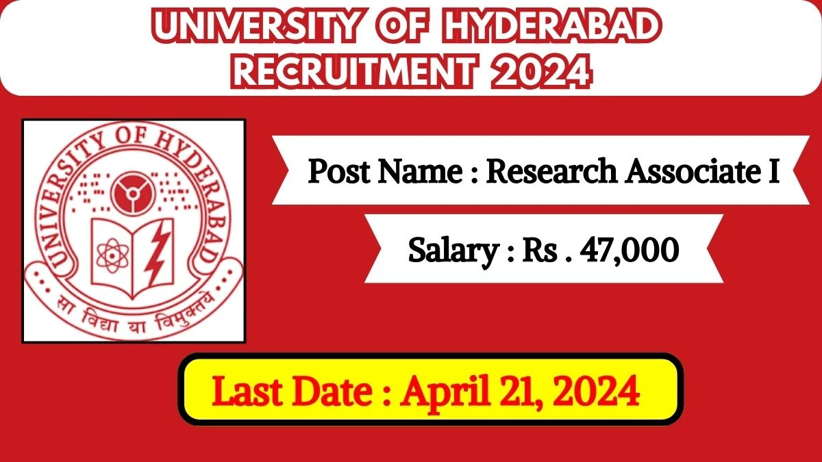University of Hyderabad Recruitment 2024 Check Posts, Pay Scale, Qualification And How To Apply