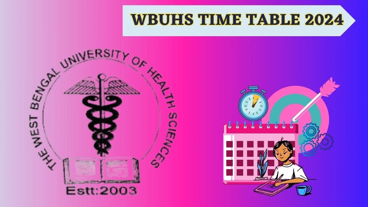 WBUHS Time Table 2024 (Released) wbuhs.ac.in Download Date Sheet for B.Sc. Perfusion Technology (P.t.) Details Here