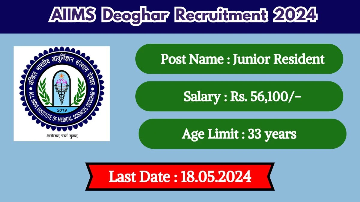 AIIMS Deoghar Recruitment 2024 Check Post, Salary, Age, Qualification And Other Vital Details