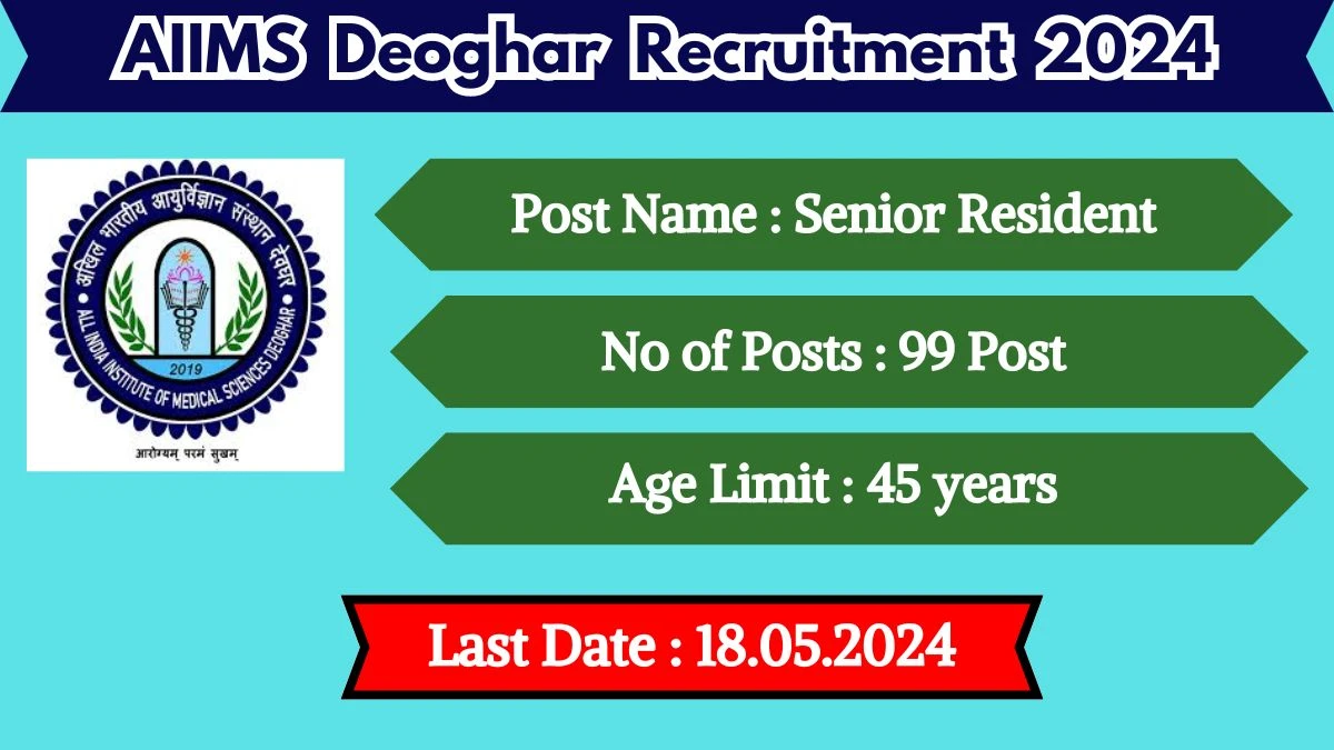 AIIMS Deoghar Recruitment 2024 Check Post, Salary, Qualification, Age And Other Important Details
