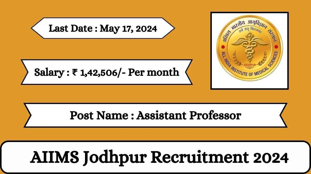 AIIMS Jodhpur Recruitment 2024 Check Posts, Qualification, Selection Process And How To Apply