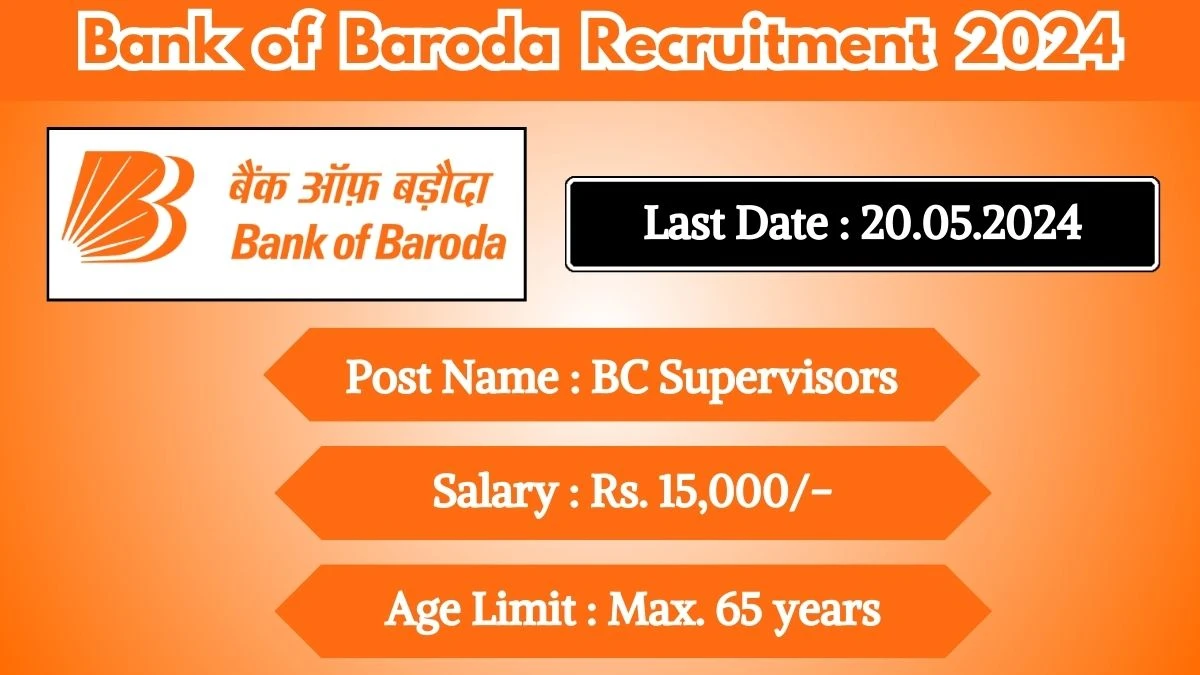 Bank of Baroda Recruitment 2024 New Notification Out, Check Post, Vacancies, Salary, Qualification, Age Limit and How to Apply