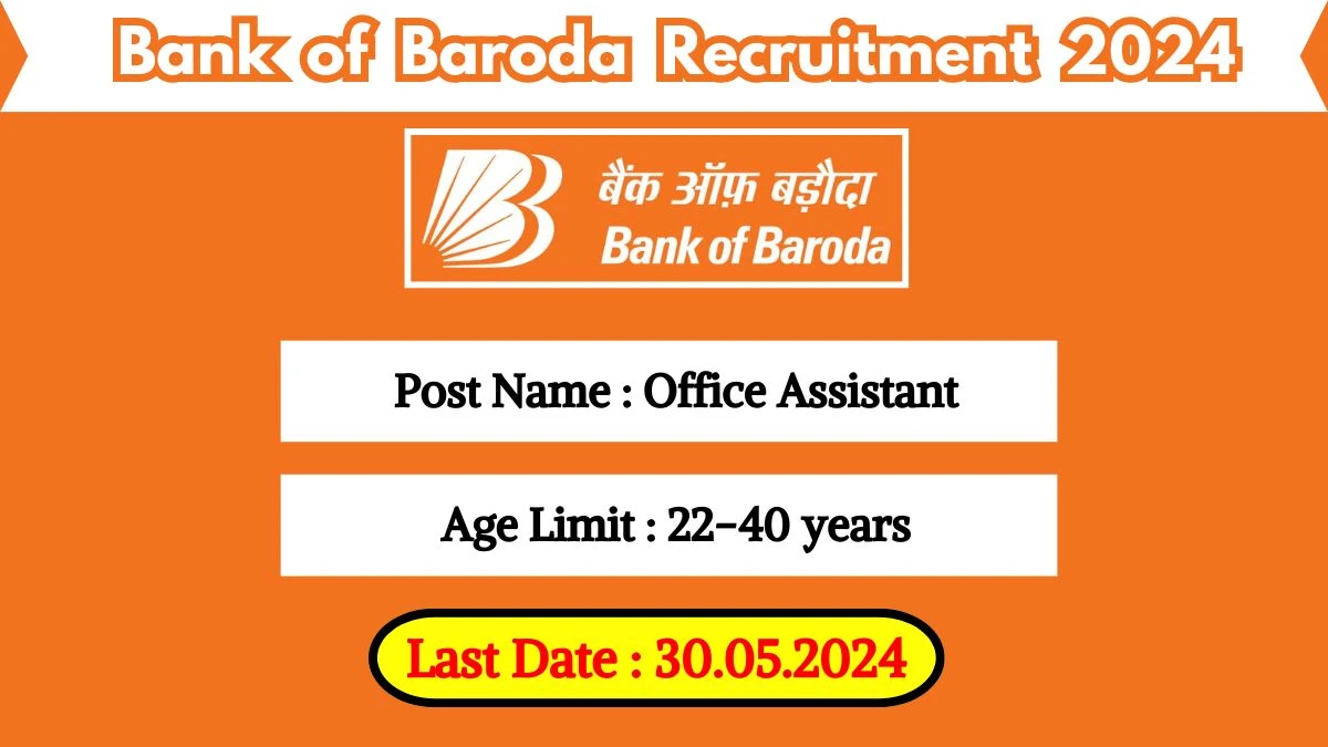 Bank of Baroda Recruitment 2024 New Opportunity Out, Check Post, Qualification, Salary And Other Important Details