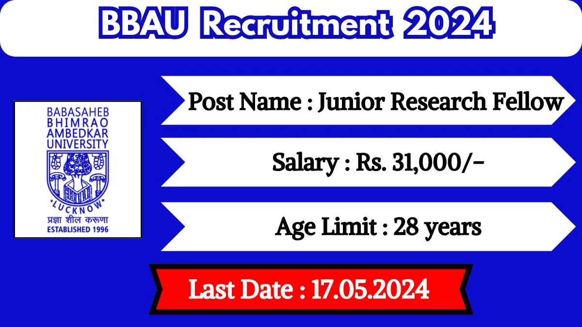 BBAU Recruitment 2024 New Notification Out, Check Post, Vacancies, Salary, Qualification, Age Limit and How to Apply