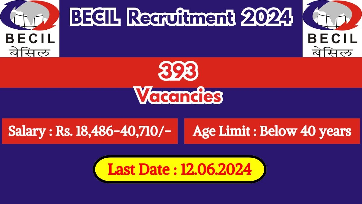 BECIL Recruitment 2024 Notification Out, Check Post, Qualification, Salary And How To Apply