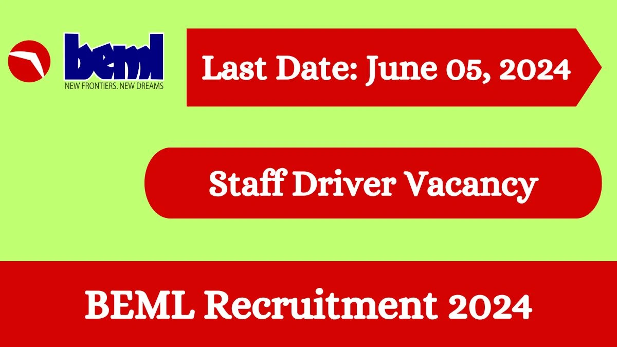 BEML Recruitment 2024 Notification Out For 04 Vacancies, Check Posts, Age, And How To Apply