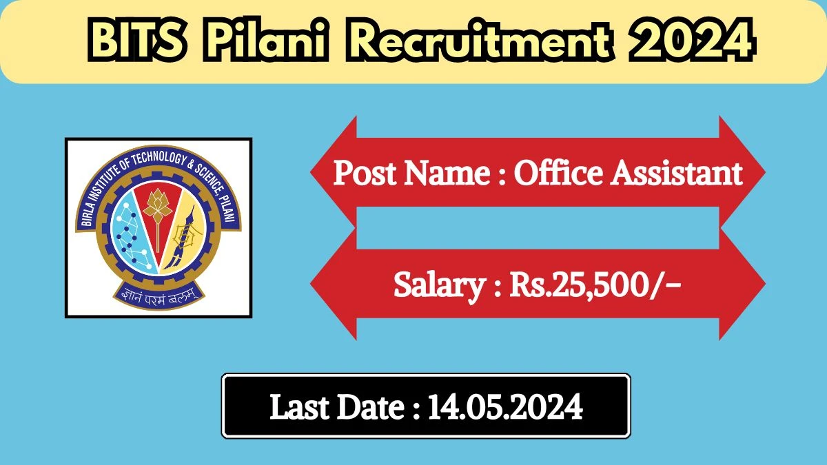 BITS Pilani Recruitment 2024 Check Post, Salary, Age, Qualification And Other Vital Details