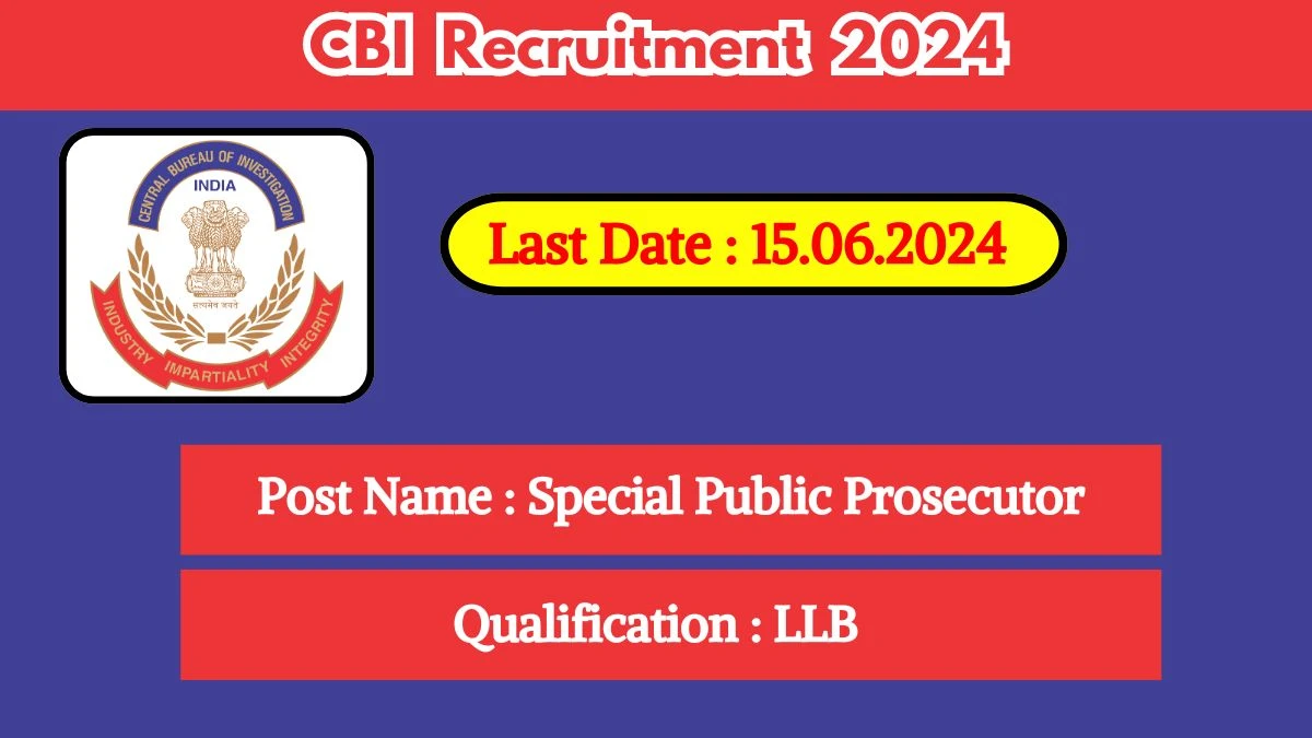 CBI Recruitment 2024 New Opportunity Out, Check Posts, Vacancies, Age, And How To Apply