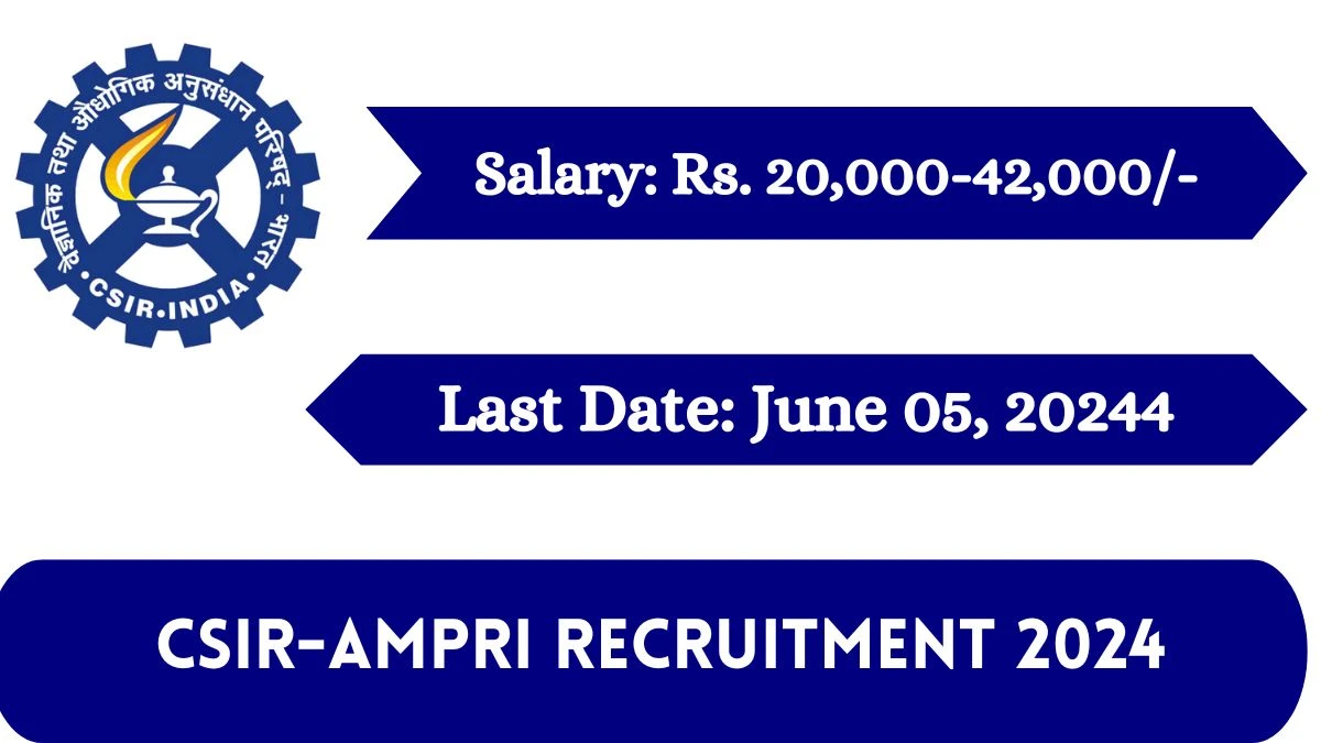 CSIR-AMPRI Recruitment 2024 Notification Out, Check Post, Salary, Age, Qualification And How To Apply