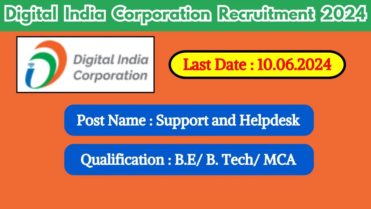 Digital India Corporation Recruitment 2024 Check Post, Salary, Age, Qualification And Other Important Information