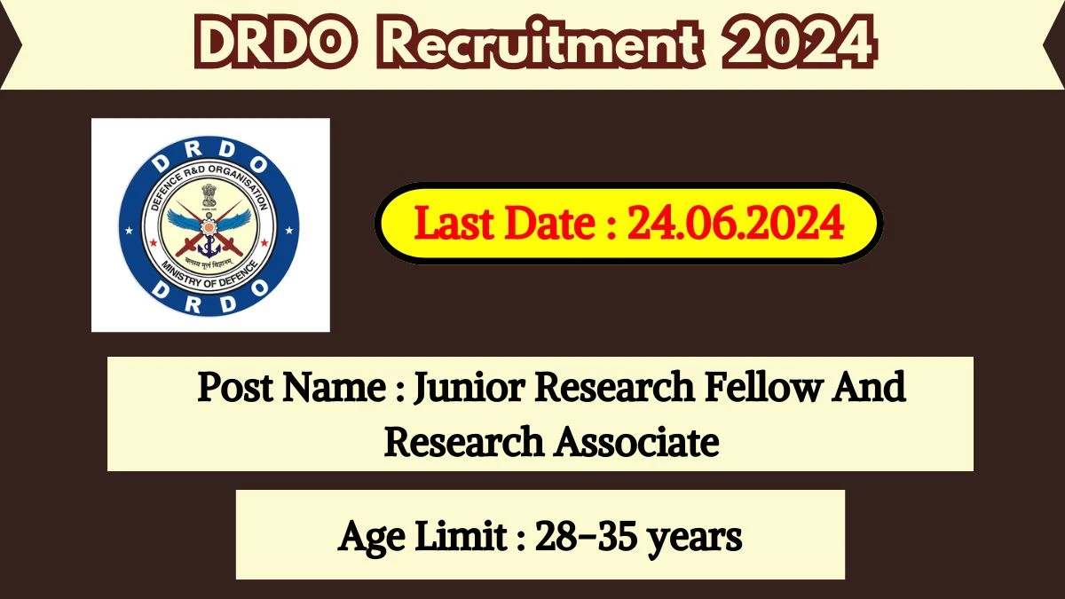 DRDO Recruitment 2024 New Application Out, Check Post, Salary, Age, Qualification And Other Vital Details