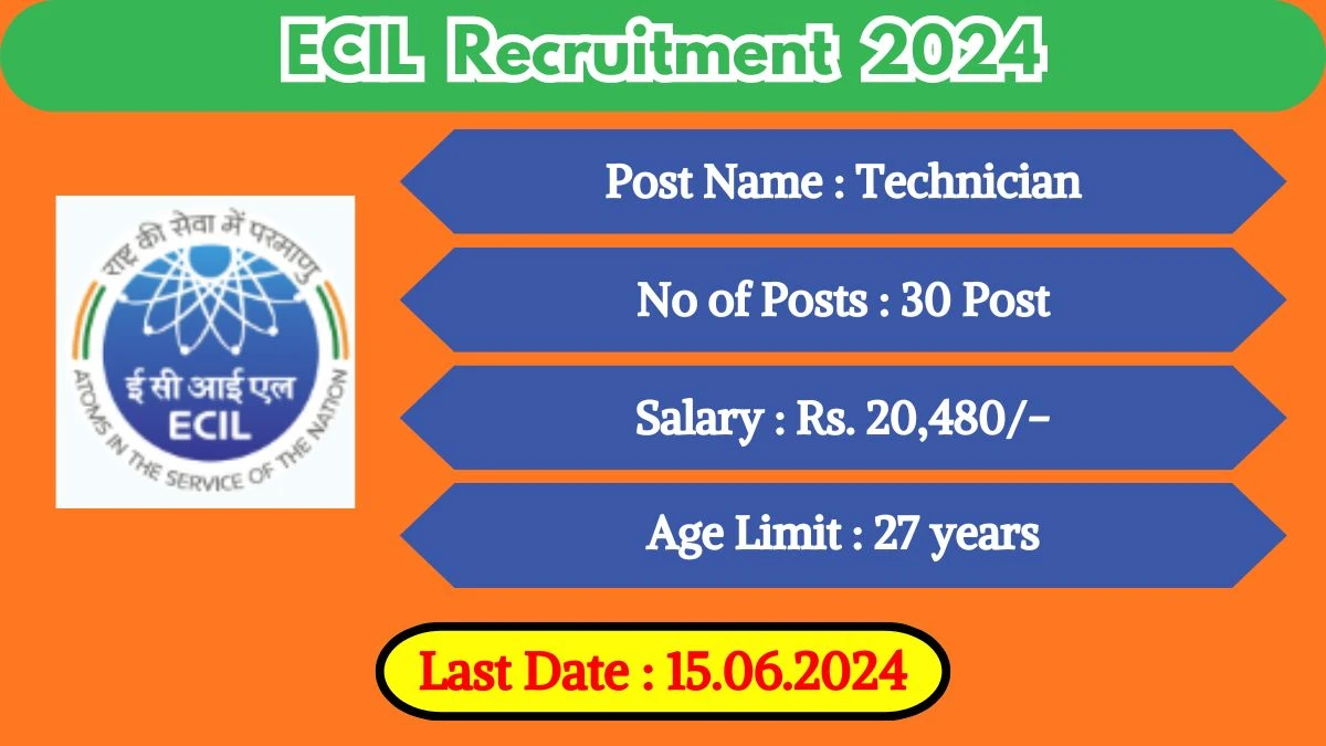 ECIL Recruitment 2024 - Latest Technician Vacancies on 23 March 2024
