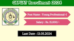GBPUAT Recruitment 2024 Check Post, Salary, Eligib...