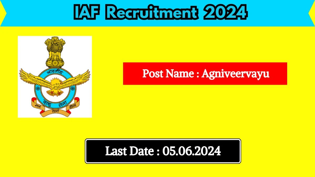 IAF Recruitment 2024 Check Post, Vacanices, Essential Qualification, And Other Vital Details