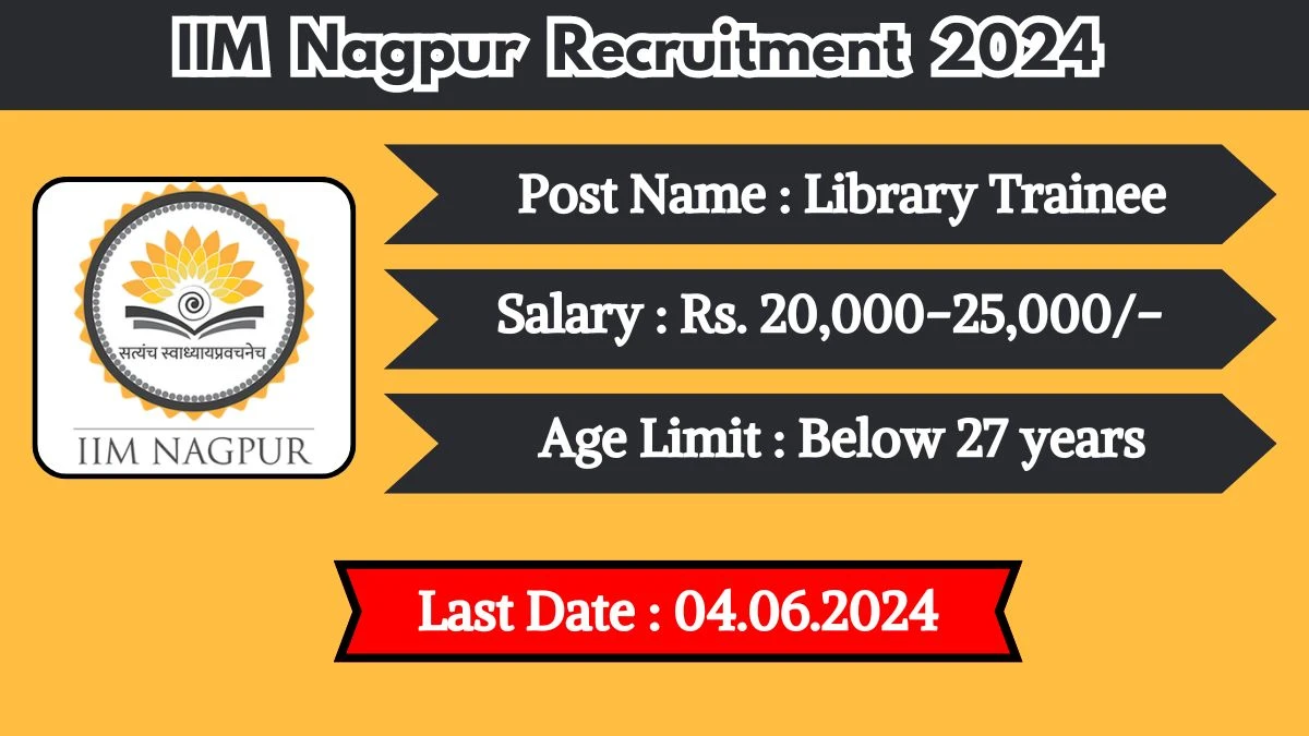 IIM Nagpur Recruitment 2024 Check Post, Vacancies, Salary, Age, Qualification And Application Procedure