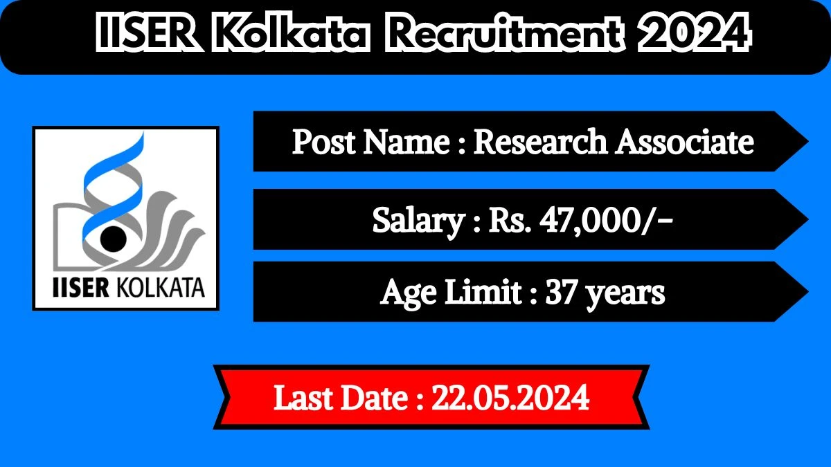 IISER Kolkata Recruitment 2024 New Vacancies Notification Out, Check Post, Qualification, And How To Apply