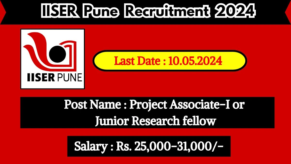 IISER Pune Recruitment 2024 Check Post, Age Limit, Vacancies, Qualifications, Salary And Other Vital Details