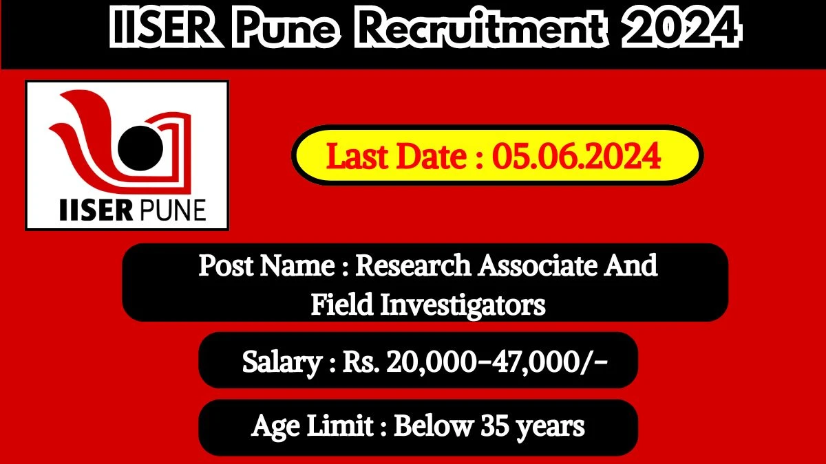 IISER Pune Recruitment 2024 Check Post, Vacancies, Age, Qualification, Salary And Other Vital Information