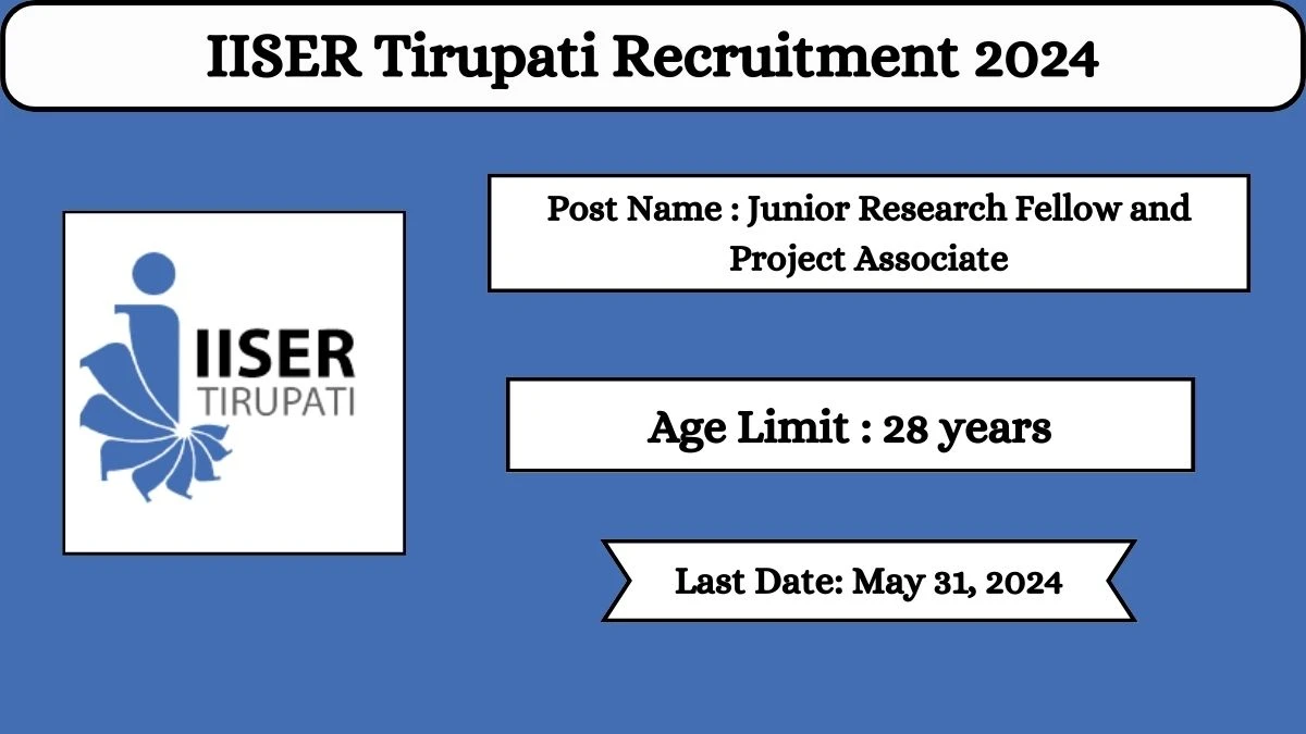 IISER Tirupati Recruitment 2024 Check Posts, Salary, Qualification, Age Limit, Selection Process And How To Apply