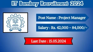 IIT Bombay Recruitment 2024 New Opportunity Out, Check Vacancy, Post, Qualification and Application Procedure