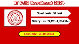 IIT Delhi Recruitment 2024 Check Post, Salary, Qualification, Age And Other Important Details