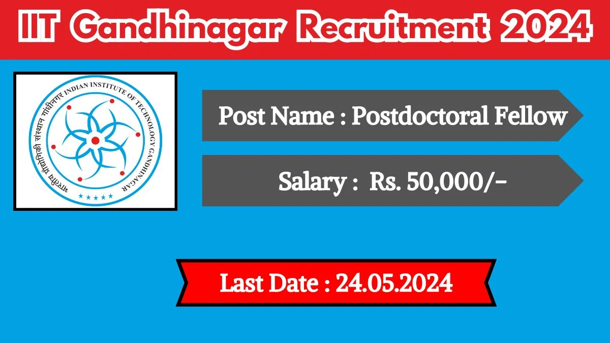 IIT Gandhinagar Recruitment 2024 New Opportunity Out, Check Post, Salary, Age, Qualification And How To Apply