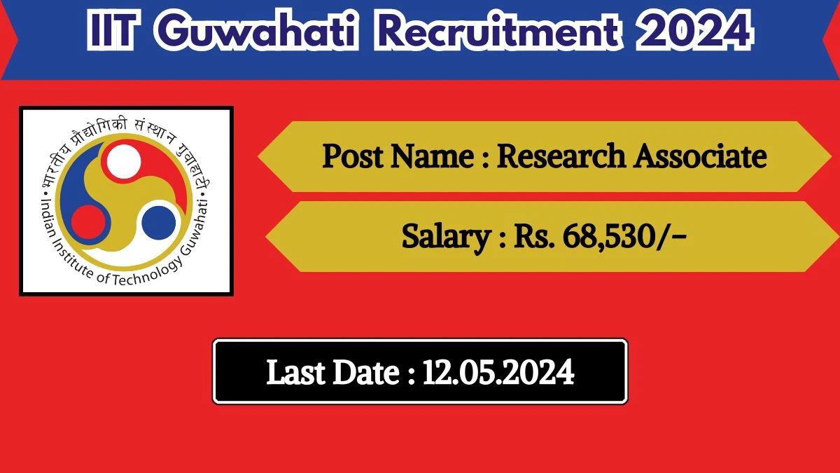 IIT Guwahati Recruitment 2024 New Opportunity Out, Check Post, Qualification, Salary And Applying Procedure