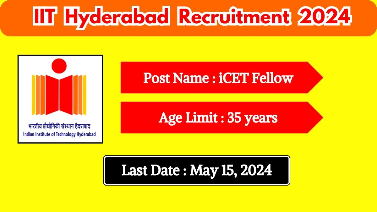 IIT Hyderabad Recruitment 2024 Check Posts, Qualification, Selection Process And How To Apply