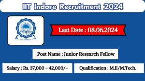 IIT Indore Recruitment 2024 - Latest Junior Research Fellow Vacancies on 17 May 2024