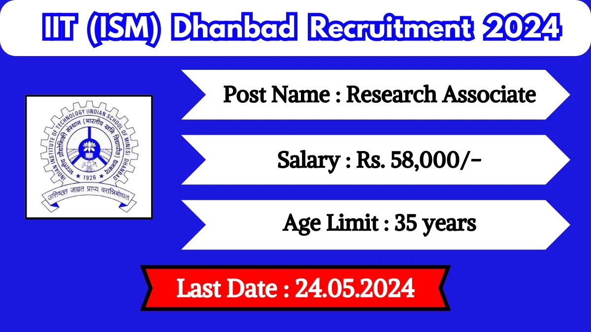 IIT (ISM) Dhanbad Recruitment 2024 Check Post, Salary, Age, Qualification And Other Vital Details