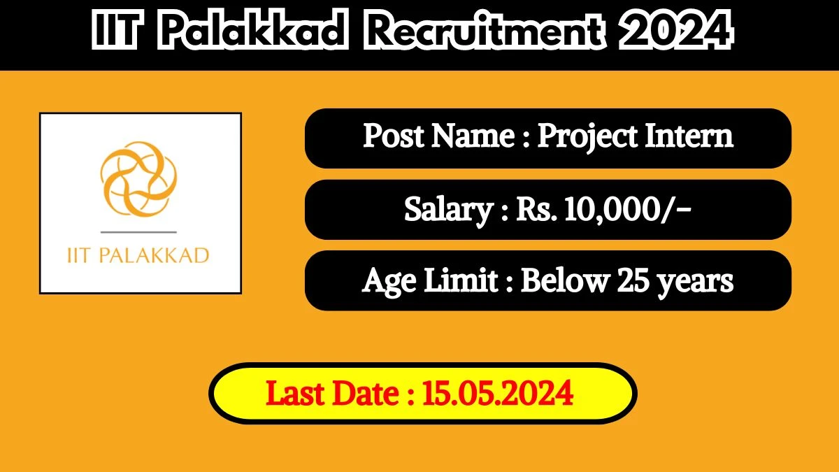 IIT Palakkad Recruitment 2024 Check Post, Salary, Age, Qualification And Other Vital Details