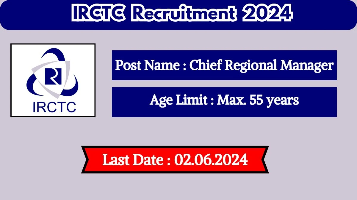 IRCTC Recruitment 2024 Check Post, Salary, Age, Qualification And Other Vital Details